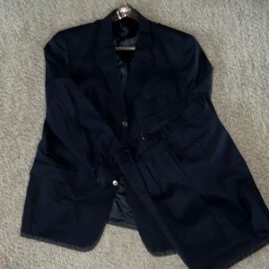 Joseph Abboud lightweight Navy Blue wool suit 46L jacket and 40 waist pants